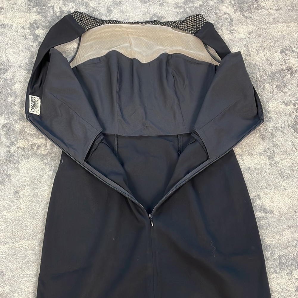 L’Agence For Intermix Black Sleeveless Sequin Mesh Sparkle Sheath Dress LBD - Picture 10 of 10
